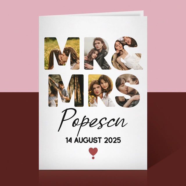 Cuvânt Din Fotografii: Mr&Mrs - Card Cu Felicitări