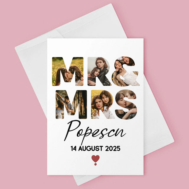 Cuvânt Din Fotografii: Mr&Mrs - Card Cu Felicitări