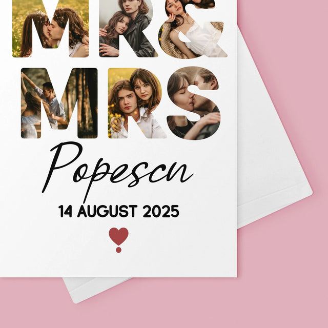 Cuvânt Din Fotografii: Mr&Mrs - Card Cu Felicitări