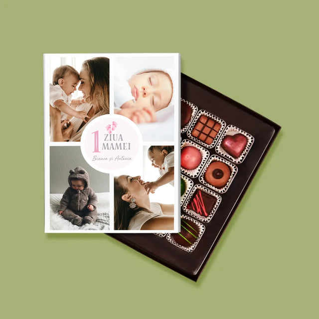 Colaj De Fotografii: Prima Zi A Mamei - Praline