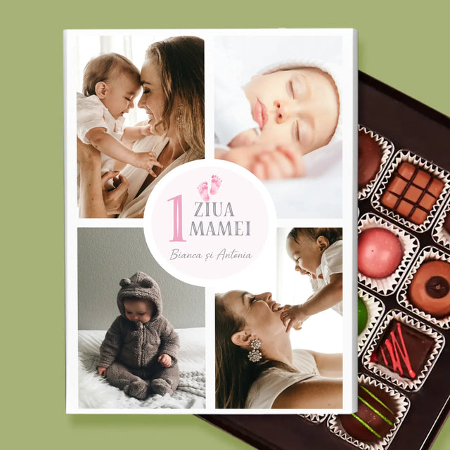 Colaj De Fotografii: Prima Zi A Mamei - Praline