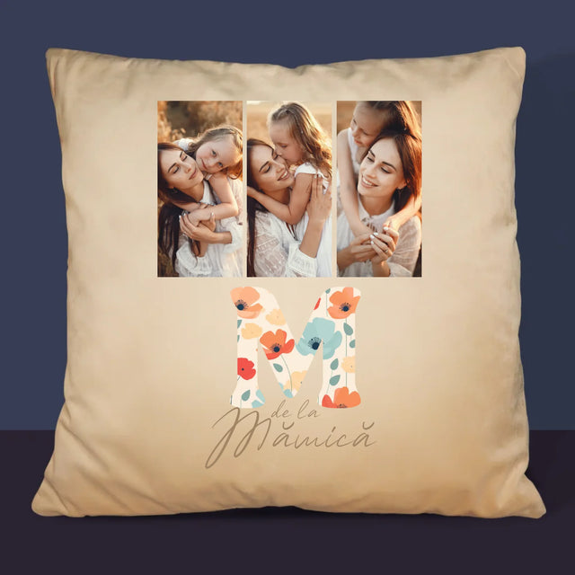 Colaj De Fotografii: M De La Mămică - Pernă (Cu Fotografie)