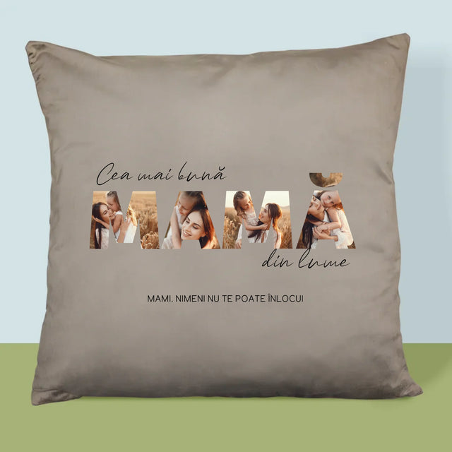 Cuvânt Din Fotografii: Cea Mai Bună Mamă Din Lume Fotografii - Pernă (Cu Fotografie)