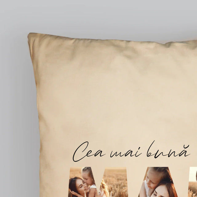 Cuvânt Din Fotografii: Cea Mai Bună Mamă Din Lume Fotografii - Pernă (Cu Fotografie)