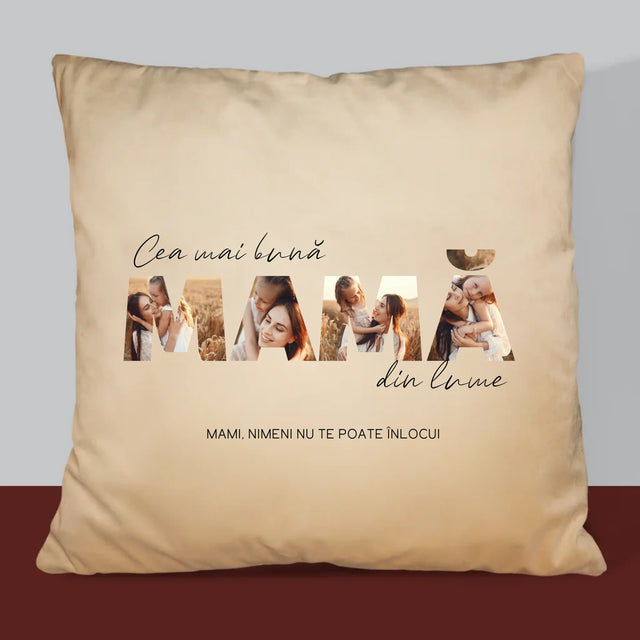 Cuvânt Din Fotografii: Cea Mai Bună Mamă Din Lume Fotografii - Pernă (Cu Fotografie)