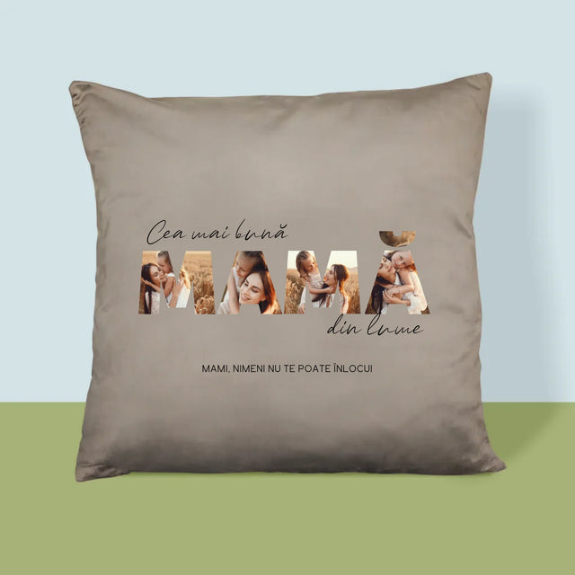 Cuvânt Din Fotografii: Cea Mai Bună Mamă Din Lume Fotografii - Pernă (Cu Fotografie)