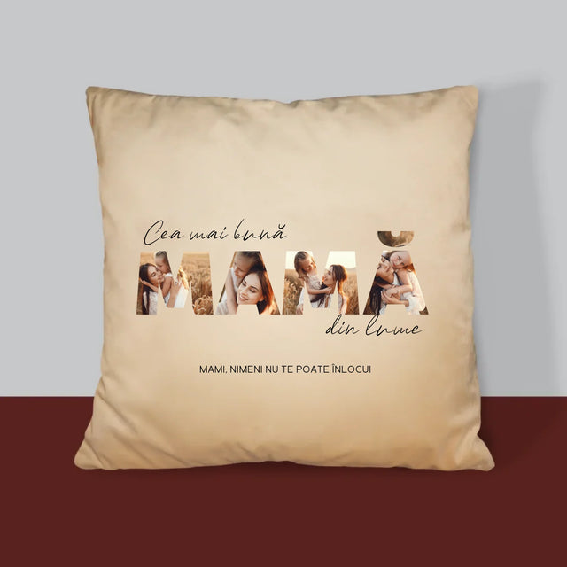 Cuvânt Din Fotografii: Cea Mai Bună Mamă Din Lume Fotografii - Pernă (Cu Fotografie)