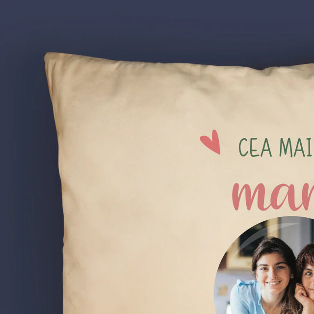 Fotografie Si Semnătură: Cea Mai Bună Mamă Lumea - Pernă (Cu Fotografie)