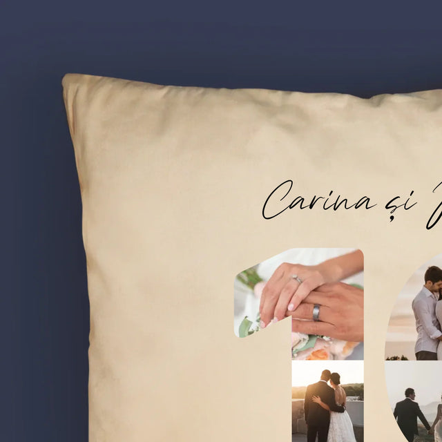 Cuvânt Din Fotografii: A 10-A Aniversare A Nunții - Pernă (Cu Fotografie)