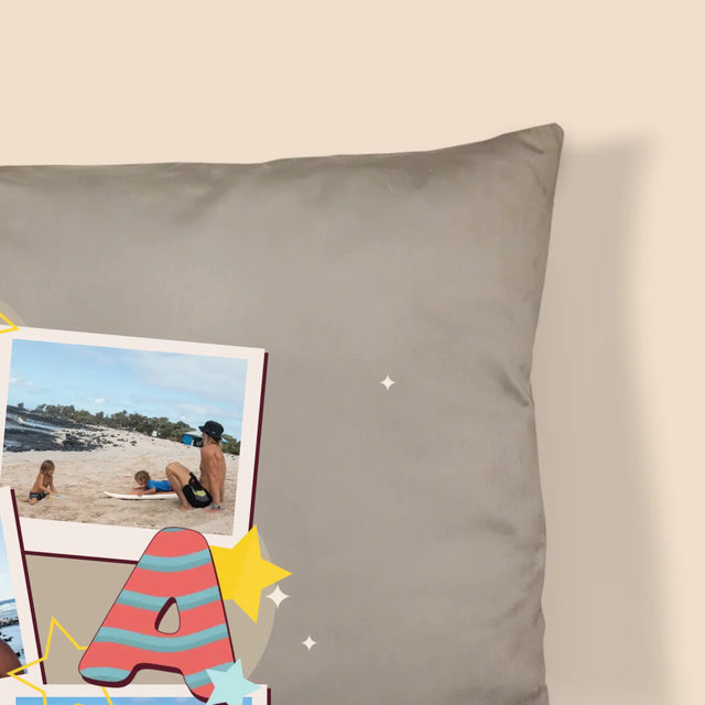 Colaj De Fotografii: Litere Tată - Pernă (Cu Fotografie)