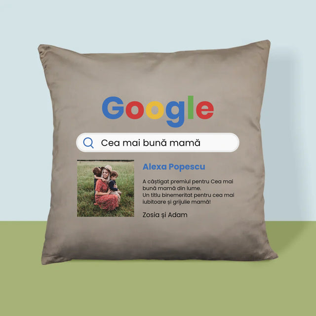 Fotografie Si Semnătură: Cea Mai Bună Mamă Rezultat Google - Pernă (Cu Fotografie)