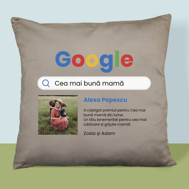 Fotografie Si Semnătură: Cea Mai Bună Mamă Rezultat Google - Pernă (Cu Fotografie)
