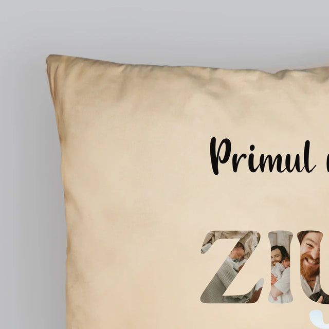 Cuvânt Din Fotografii: Prima Noastră Zi În Rolul De Tată - Pernă (Cu Fotografie)