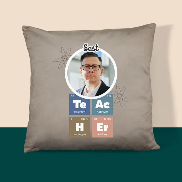 Fotografie Si Semnătură: Teacher Elemente Chimice - Pernă (Cu Fotografie)