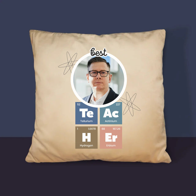 Fotografie Si Semnătură: Teacher Elemente Chimice - Pernă (Cu Fotografie)