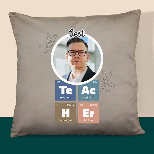 Fotografie Si Semnătură: Teacher Elemente Chimice - Pernă (Cu Fotografie)