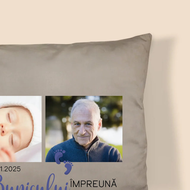 Colaj De Fotografii: Prima Ziua Bunicului - Pernă (Cu Fotografie)