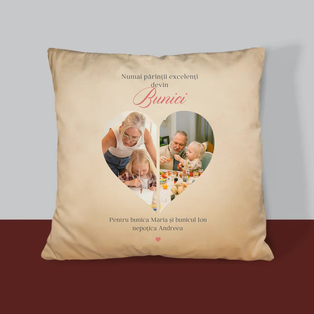 Colaj De Fotografii: Părinții Excelenți Devin Bunici - Pernă (Cu Fotografie)