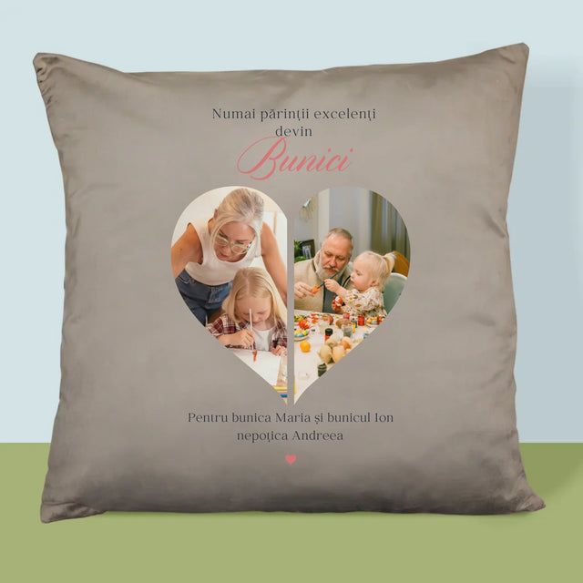 Colaj De Fotografii: Părinții Excelenți Devin Bunici - Pernă (Cu Fotografie)