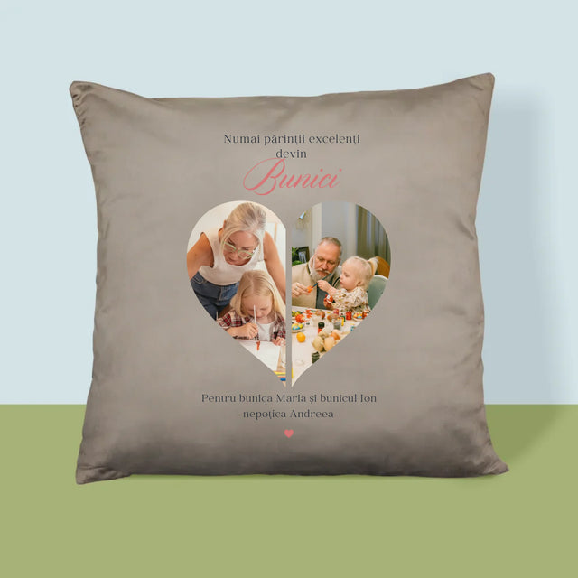 Colaj De Fotografii: Părinții Excelenți Devin Bunici - Pernă (Cu Fotografie)