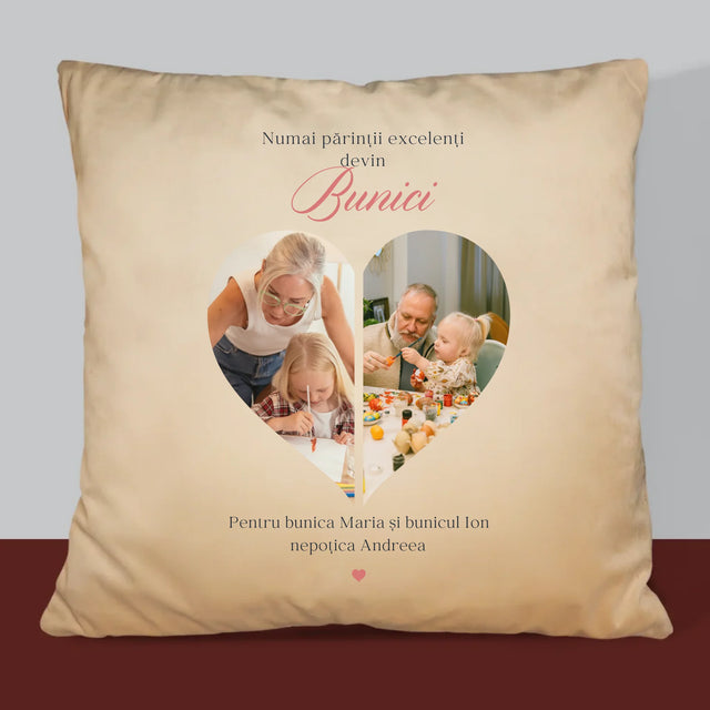 Colaj De Fotografii: Părinții Excelenți Devin Bunici - Pernă (Cu Fotografie)
