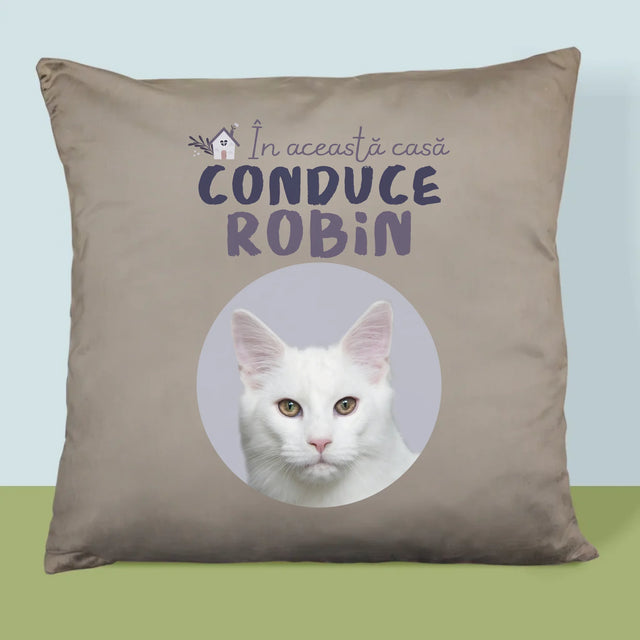 Fotografie Si Semnătură: În Această Casă Conduce Animalul - Pernă (Cu Fotografie)