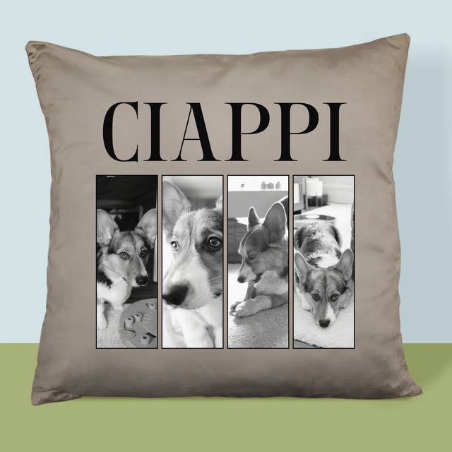 Colaj De Fotografii: Bootleg Clasic Cu Cățeluș - Pernă (Cu Fotografie)