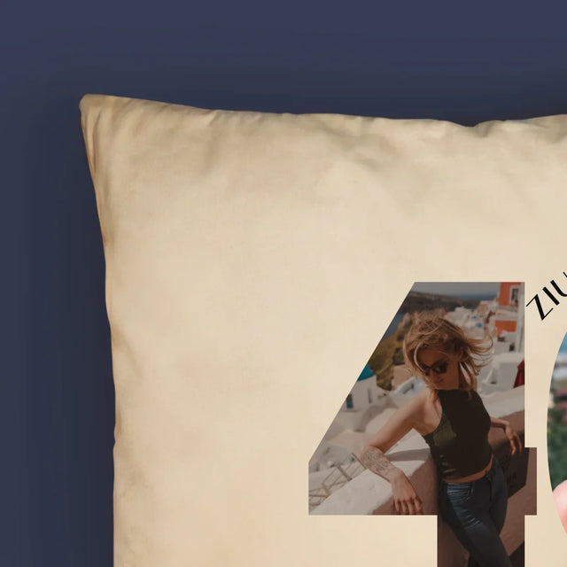 Cuvânt Din Fotografii: A 40 Zi De Naștere Momente Frumoase - Pernă (Cu Fotografie)