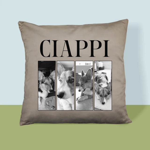 Colaj De Fotografii: Bootleg Clasic Cu Cățeluș - Pernă (Cu Fotografie)