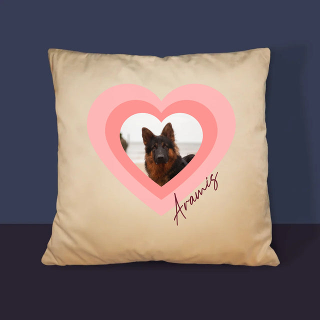 Fotografie Si Semnătură: Fotografia Cățelușului În Inimă - Pernă (Cu Fotografie)