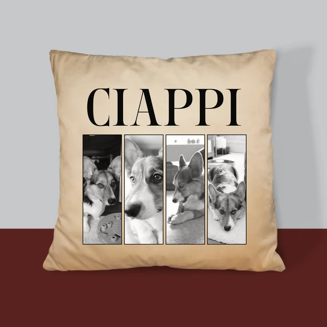 Colaj De Fotografii: Bootleg Clasic Cu Cățeluș - Pernă (Cu Fotografie)