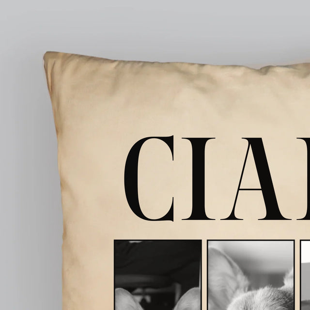 Colaj De Fotografii: Bootleg Clasic Cu Cățeluș - Pernă (Cu Fotografie)