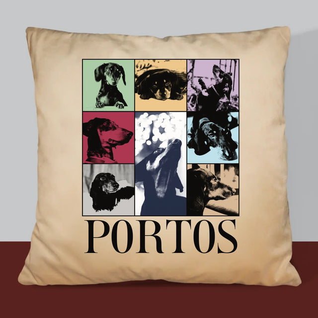 Colaj De Fotografii: Cățeluș Ca Taylor - Pernă (Cu Fotografie)