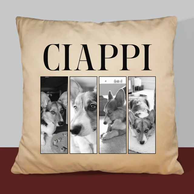 Colaj De Fotografii: Bootleg Clasic Cu Cățeluș - Pernă (Cu Fotografie)