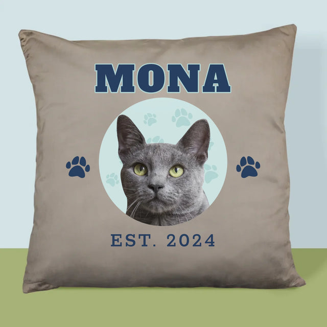 Personajul Tău: Mâțul Tău Varsity - Pernă (Cu Fotografie)