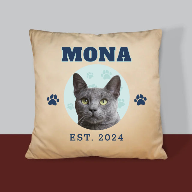 Personajul Tău: Mâțul Tău Varsity - Pernă (Cu Fotografie)