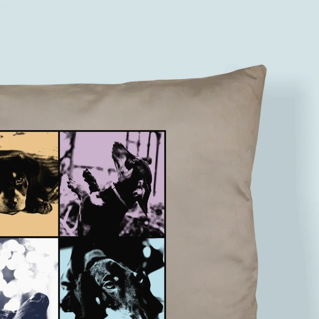 Colaj De Fotografii: Cățeluș Ca Taylor - Pernă (Cu Fotografie)