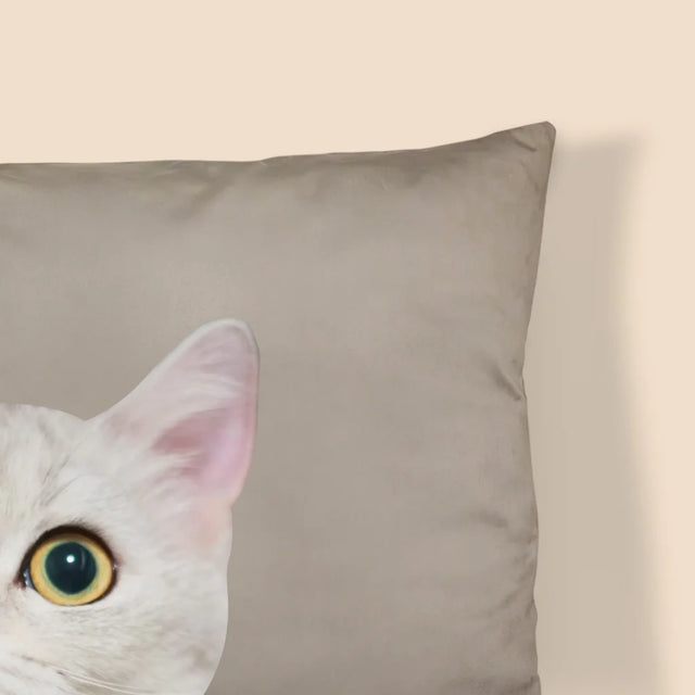 Personajul Tău: Capul Mâțului Tău - Pernă (Cu Fotografie)