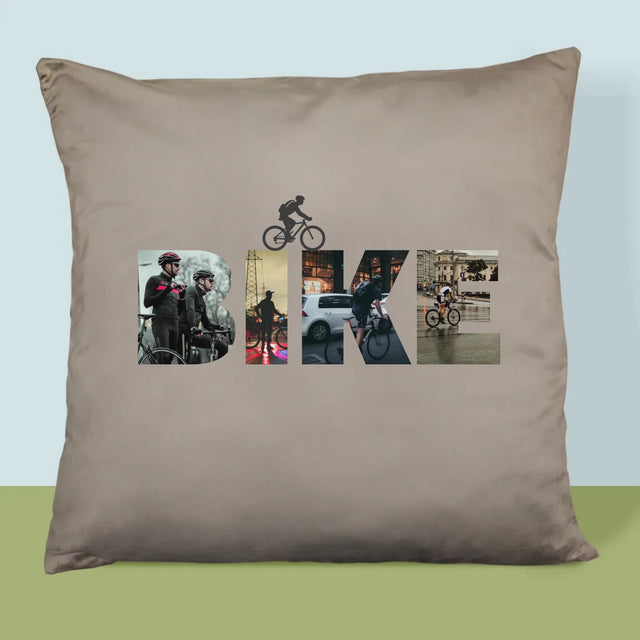 Cuvânt Din Fotografii: Bike - Pernă (Cu Fotografie)