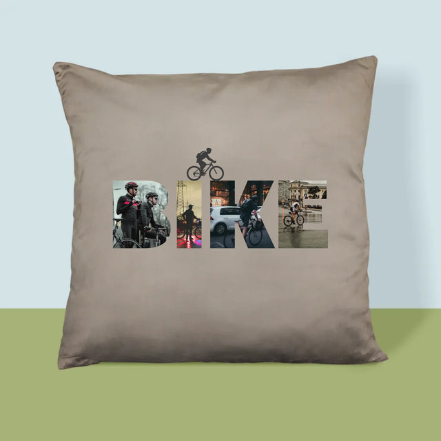 Cuvânt Din Fotografii: Bike - Pernă (Cu Fotografie)