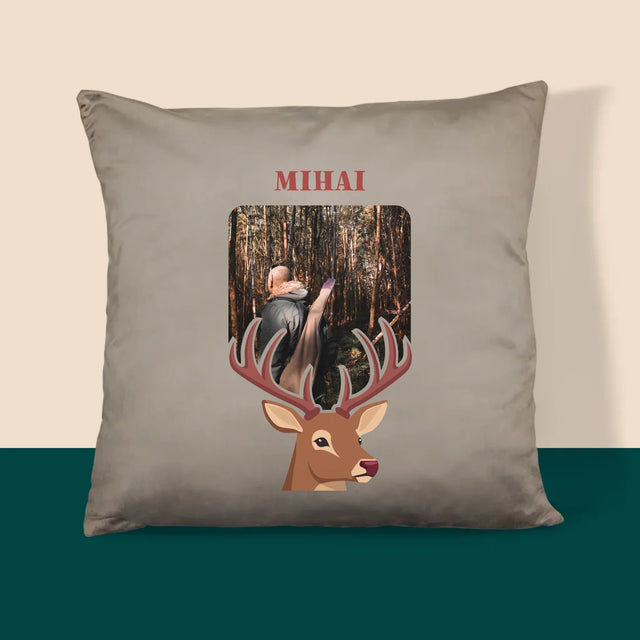 Fotografie Si Semnătură: Cerb - Pernă (Cu Fotografie)