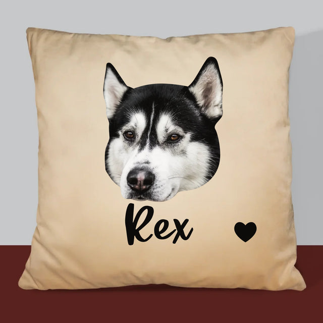 Personajul Tău: Capul Câinelui Tău - Pernă (Cu Fotografie)