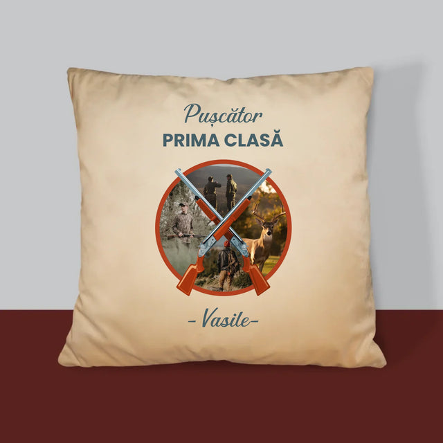 Colaj De Fotografii: Pușcător Prima Clasă - Pernă (Cu Fotografie)