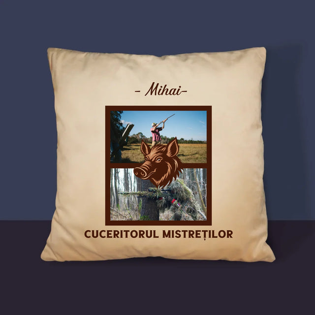 Colaj De Fotografii: Cuceritorul Mistreților - Pernă (Cu Fotografie)