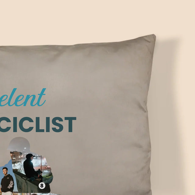 Formă Din Fotografii: Motociclist Excelent - Pernă (Cu Fotografie)