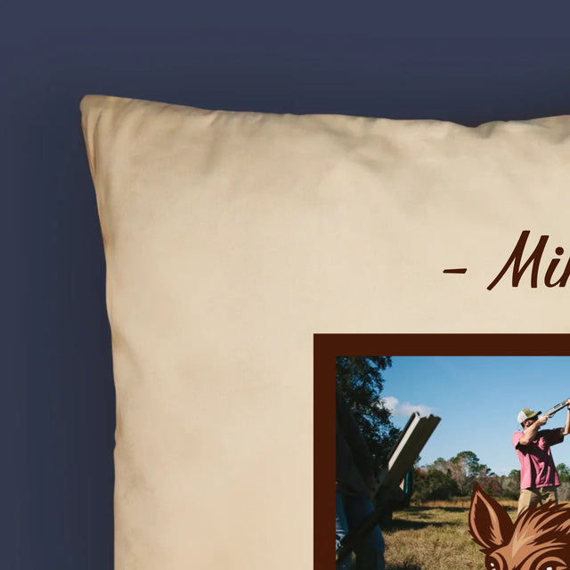 Colaj De Fotografii: Cuceritorul Mistreților - Pernă (Cu Fotografie)