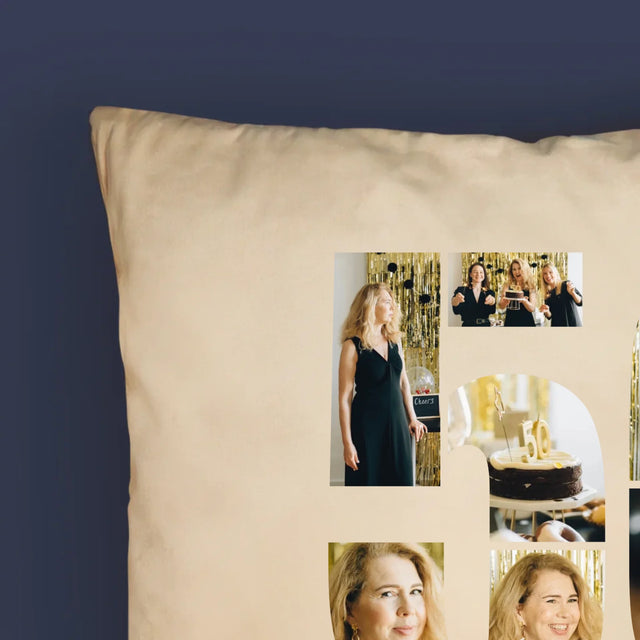 Formă Din Fotografii: A 50 Zi De Naștere - Pernă (Cu Fotografie)