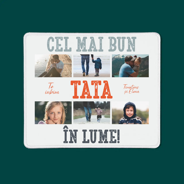 Colaj De Fotografii: Cel Mai Bun Tată Din Lume Fotografii - Mouse Pad