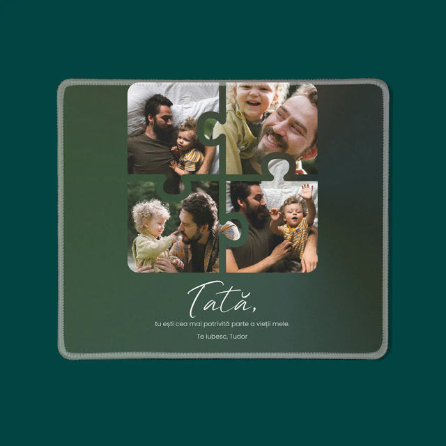 Colaj De Fotografii: Puzzle Fotografie Pentru Tata - Mouse Pad