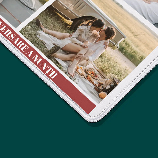 Colaj De Fotografii: Prima Aniversare A Nunții – Inimă - Mouse Pad